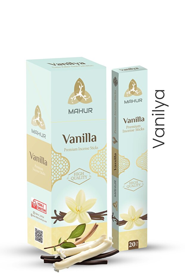 Vanilya (Vanilla) Çubuk Tütsü - 20 Adet Çubuk - 1
