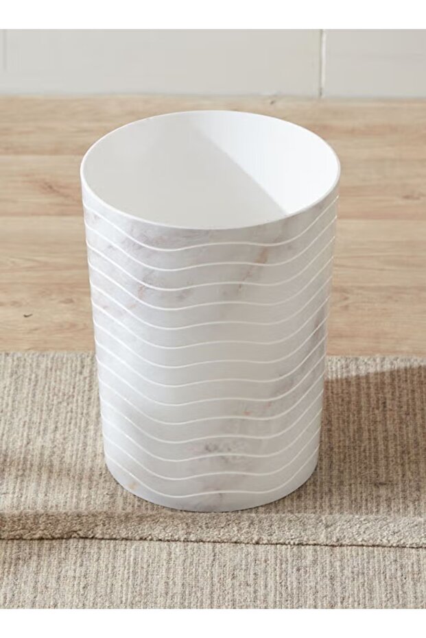 سلة حمام أسطوانية رمادية 20 × 26.2 سم - 2