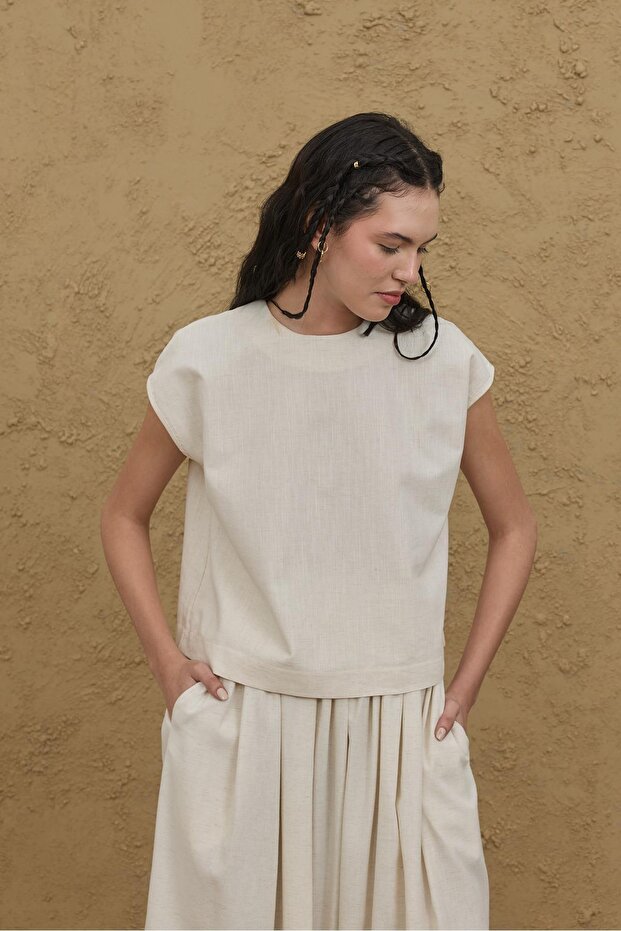 Basic Keten Üst Naturel - 4