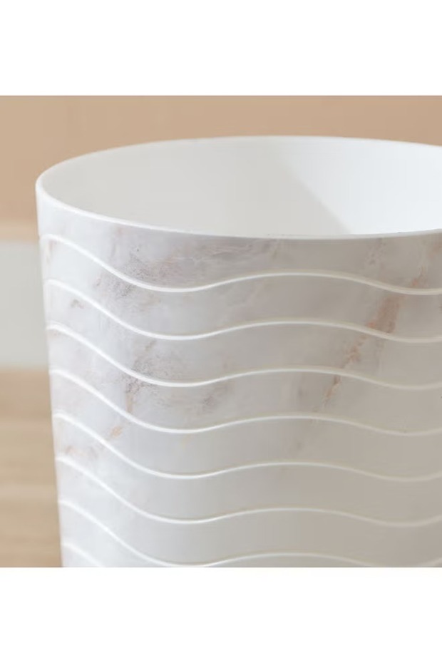 سلة حمام أسطوانية رمادية 20 × 26.2 سم - 3