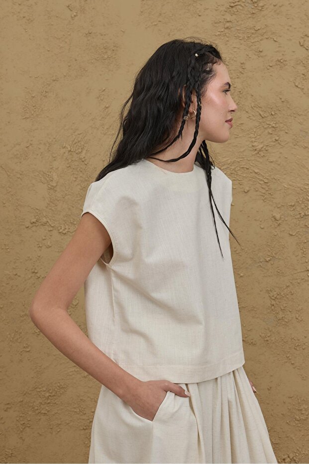 Basic Keten Üst Naturel - 3