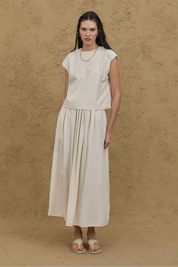 Basic Keten Üst Naturel - 1