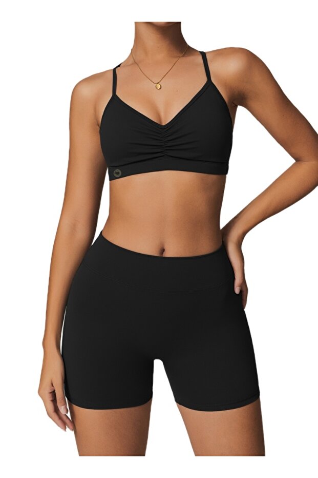 Womens V-Neck Sports Bra