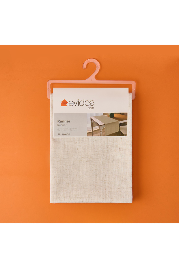 Soft Bella Keten Runner - Bej - 50x140 cm - 3