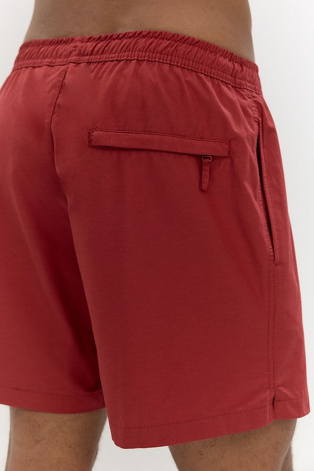 Beli logolu regular fit deniz şortu - 3