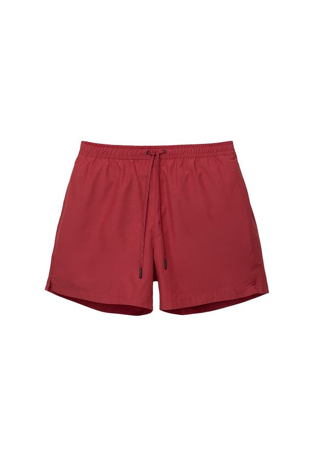 Beli logolu regular fit deniz şortu - 2