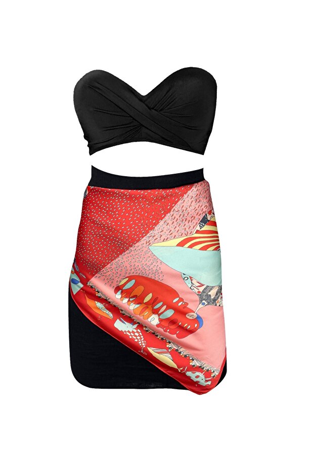 Nil Fular Aqua&Narçiçeği Fular Eşarp - 7