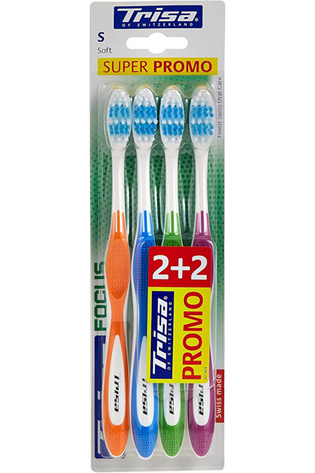 Trisa Focus Soft Toothbrush (Pack Of 4)