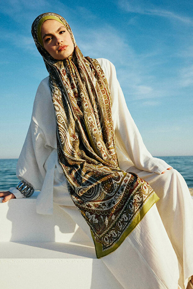 Deluxe Summer Şal Noa Olive - 3