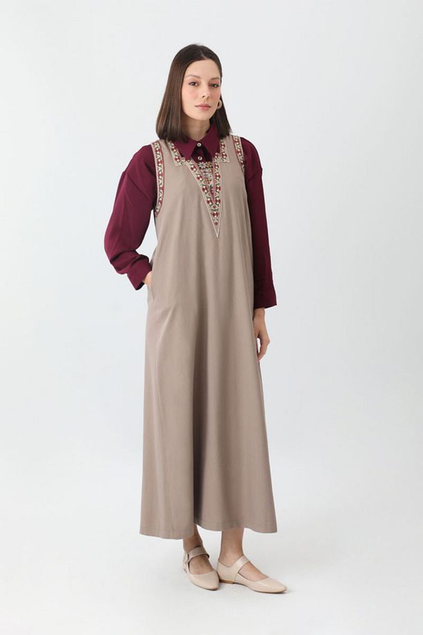 Hazal Etnik Nakışlı Jile Vizon - 3