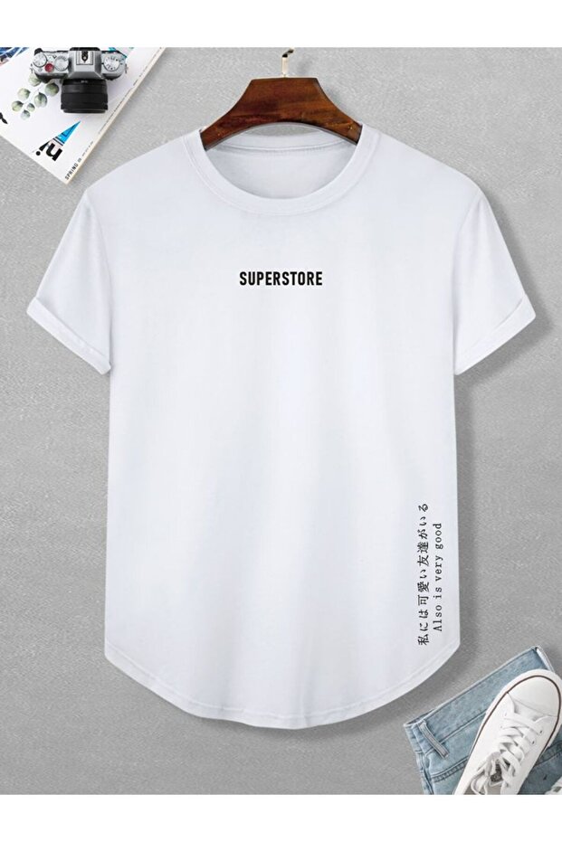 Oval Skirt Cotton Summer Unisex Tshirt Mixed Printed