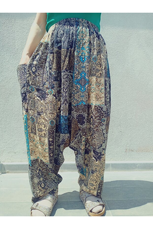 Viscose Print Fabric Floral Print Baggy with Pockets 100% Cotton