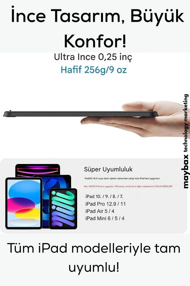 Tüm Cihazlara Uyumlu Akıllı Taşınabilir Şarjlı Kablosuz Bluetooth & Wireless Klavye Touchpad (Mouse) - 5