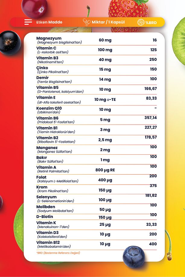 Unique Multivitamin/multimineral 30 Kapsül - 2