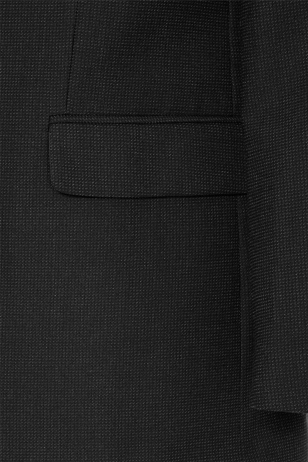 Siyah Regular Desenli Mono Yaka 4 Drop Klasik Takım Elbise - 5