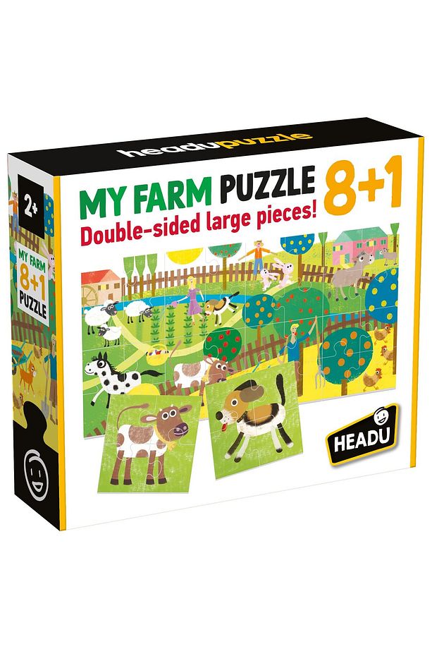8+1 Çiftliğim Puzzle Büyük Iki Taraflı Parçalı Yapboz 8+1 My Farm Puzzle (2-5 Yaş) - 1