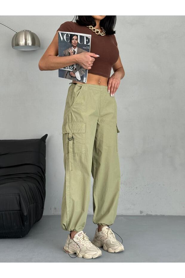 PARAŞÜT KUMAŞ KARGO CEPLİ PANTOLON - 5