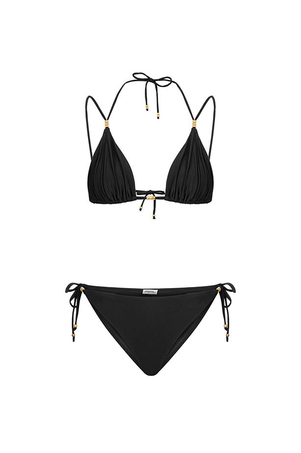 Minimal aksesuarlı üçgen bikini seti - 3