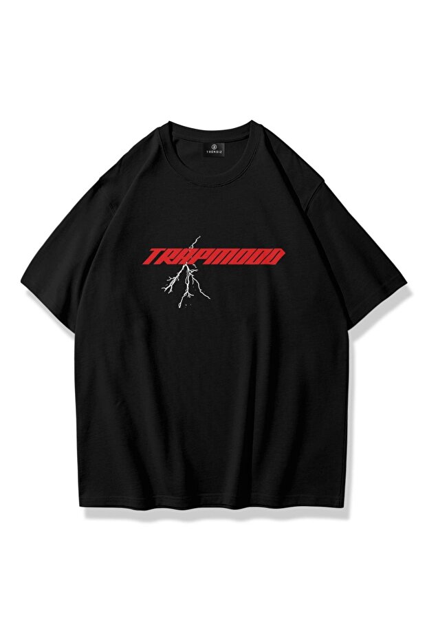 تيشيرت Trapmood للجنسين باللون الأسود