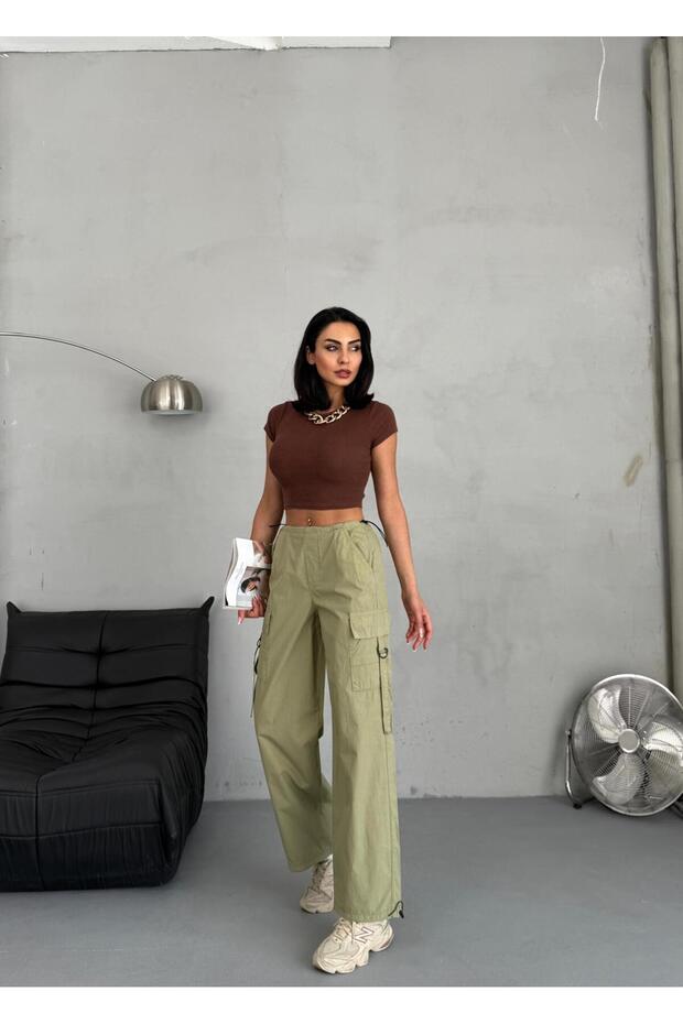 PARAŞÜT KUMAŞ KARGO CEPLİ PANTOLON - 4