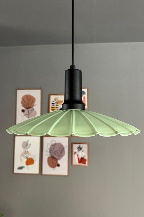Risso Mint Metal Büyük Avize Siyah Fener Başlık Tekli Rustik Cafe Mutfak Modern Sarkıt Aydınlatma - 1