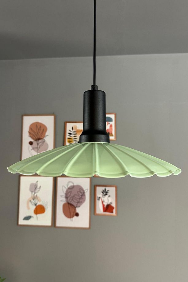 Risso Mint Metal Büyük Avize Siyah Fener Başlık Tekli Rustik Cafe Mutfak Modern Sarkıt Aydınlatma - 3