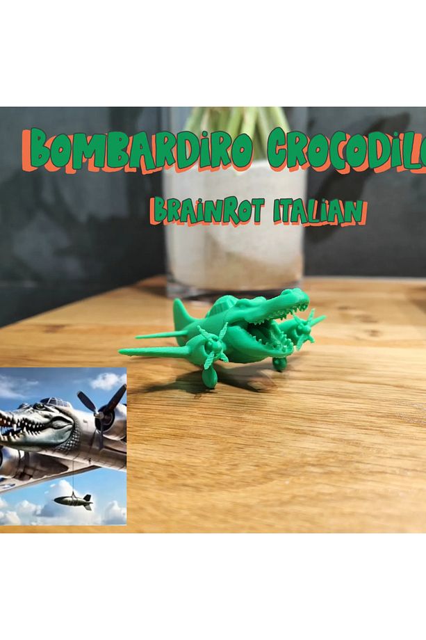 Bombardiro Crocodilo 10 cm Figür – TikTok Fenomeni, Italian Brainrot Koleksiyon Parçası - 1