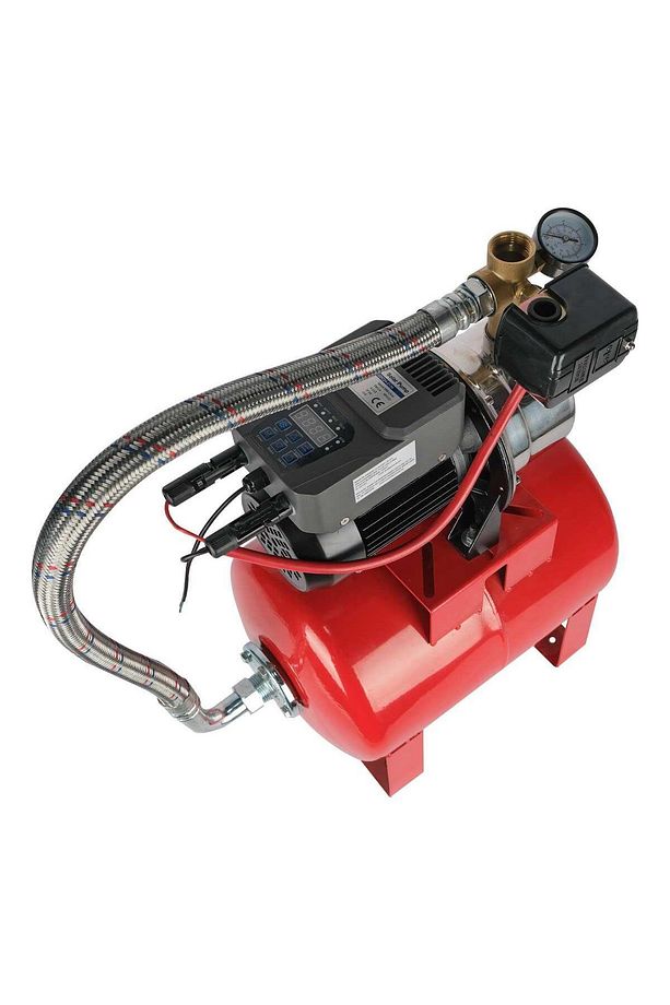 24/48 Volt DC Solar Fırçasız/İnvertörlü Güneş Paneli Hidroforu 3 Kat 3 Daire 24 Litre Tank - 4