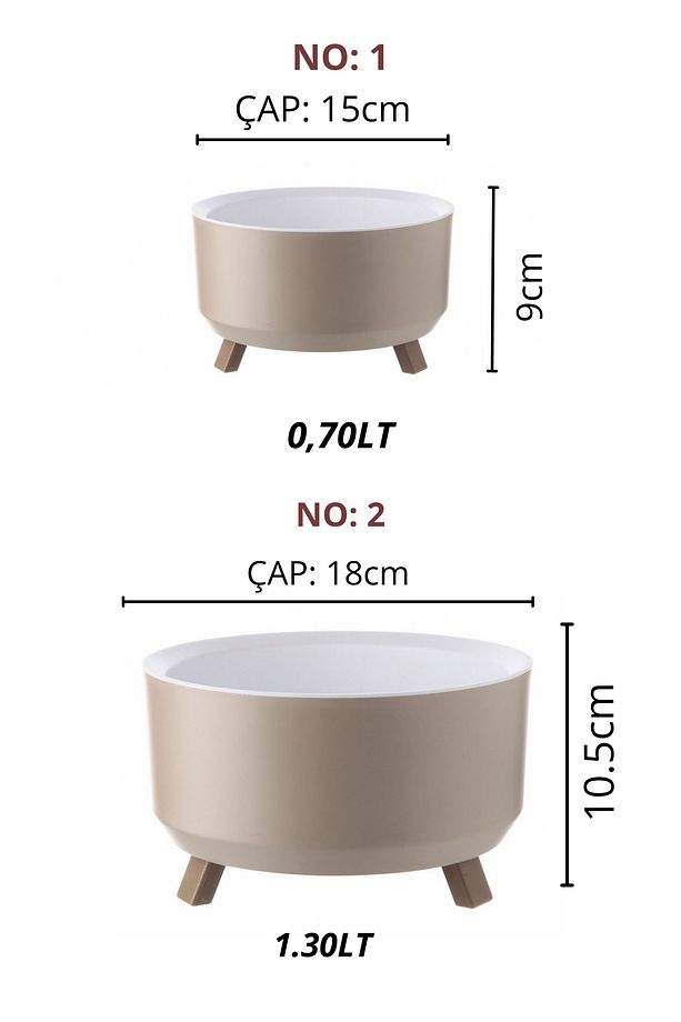 Tripot Model 2'li Saksı Seti - 4