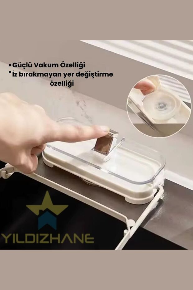 Fileli Pratik Lavabo Süzgeci Vakumlu Beyaz Lavabo Süzgeci 50 Adet File Hediyeli - 8