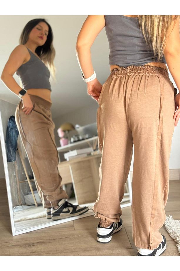 Şalvar Model Yıkamalı Jogger Pantolon - 5
