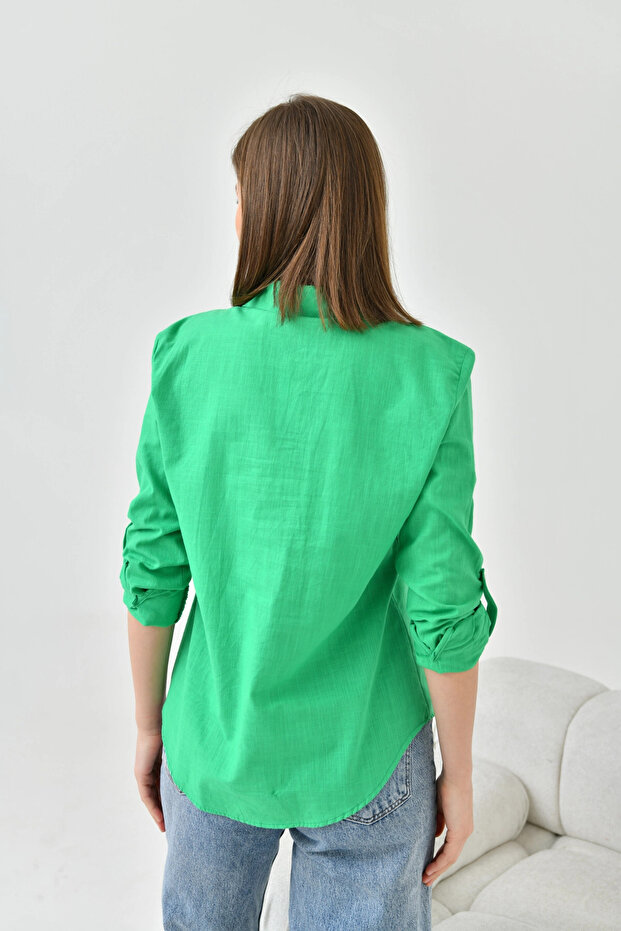 Gömlek Yaka Bluz - 6