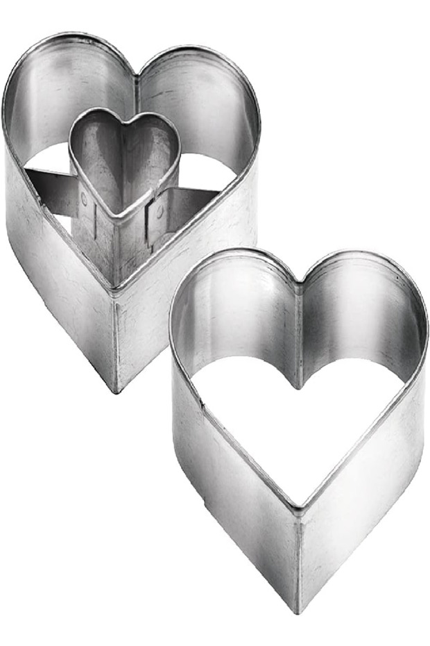 Delicia Heart-Shaped Shortcake Mold, 55 cm, Stainless Steel