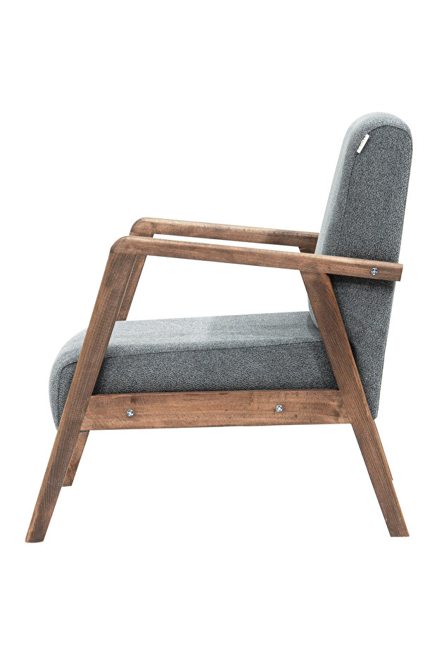 Pavia Çay Seti Ceviz Ahşap, Gri(1ADET IKİLİ BERJER 1ADET TEKLİ BERJER 1ADET PUF) - 5