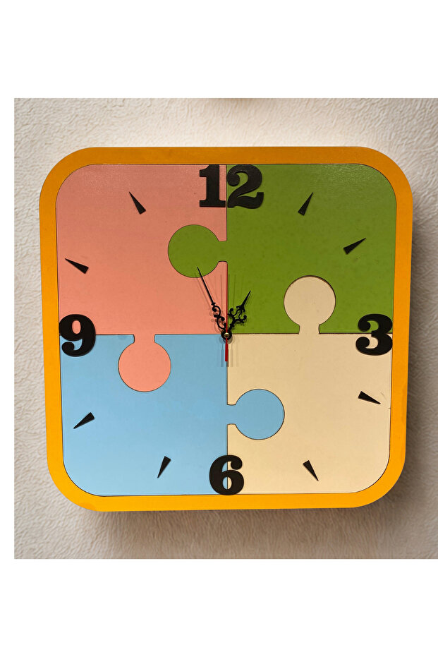 Puzzletime |   Colorful Mdf Wall Clock - 1