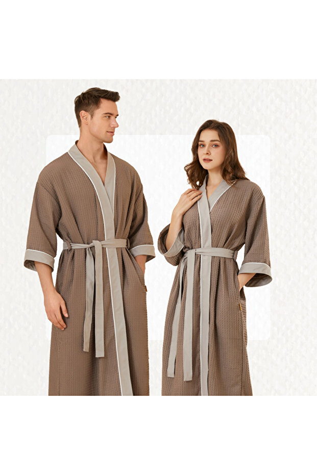 روب استحمام وافل بني ريفي - 1