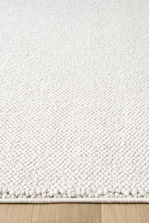 Beyaz İskandinav Bukleli Yumuşak Modern Minimalist Salon Koridor Mutfak Çocuk Oturma Odası Halısı - 5