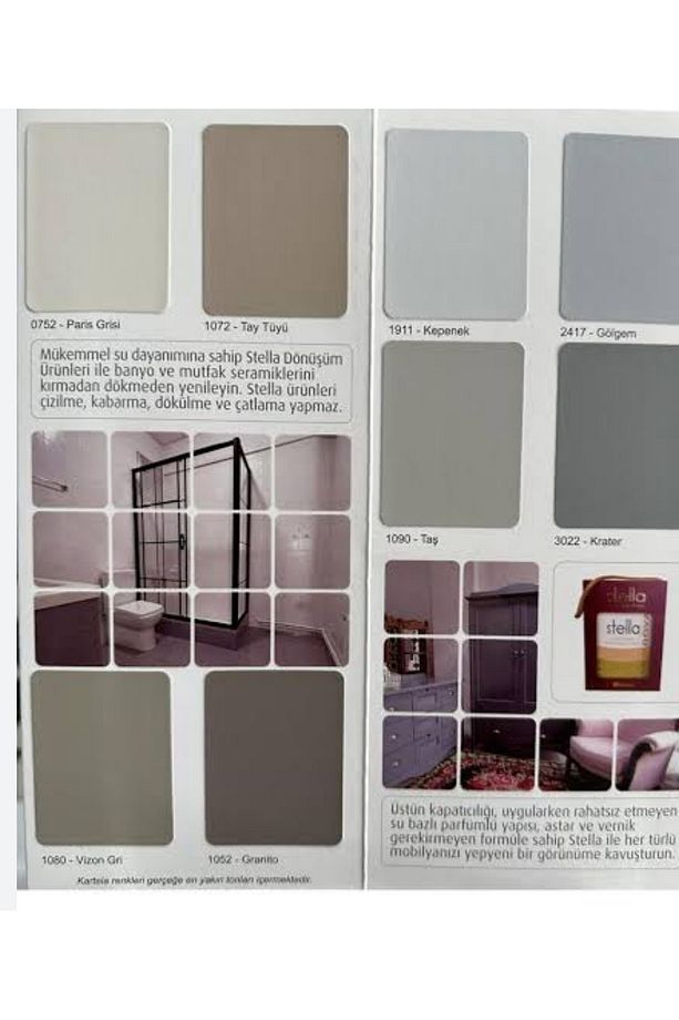 Stella Set "mutfak - Tuvalet Banyo - Fayans - Mobilya" Boyamak Için Knitex Boyama Seti Ile Birlikte - 4