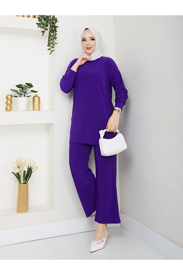 En Güzel Renkleriyle Tunik Çift Cep Detaylı Erva Pantolonlu Takımımız ✨✨ - 1
