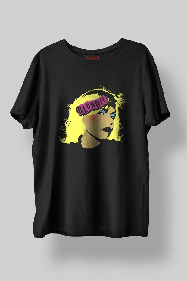Blondie Music Printed Regular Fit Unisex Black T-Shirt 100% Cotton No:0053