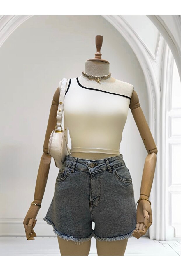 Tek Omuzlu Basic Kadın Atlet - 2