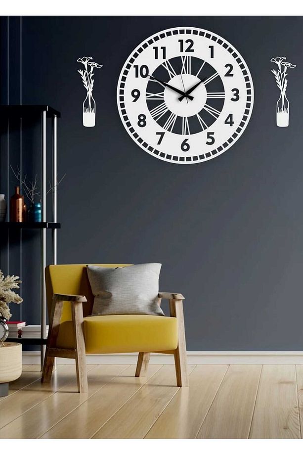 Duvar Saati ve Süsüleri Çok ŞIK Hediye 3 lü set - 3