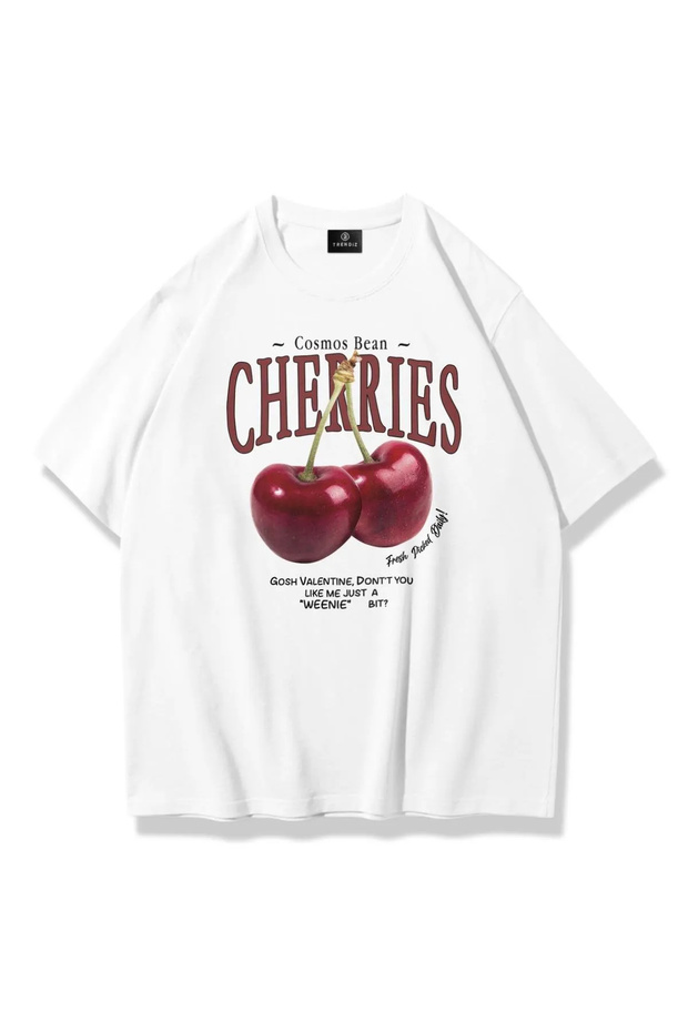 Unisex Cherries Printed Tshirt