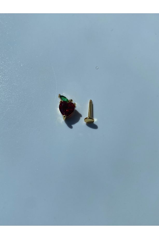 Çelik Piercing Tragus Helix Flat Kıkırdak Elma Kalp Model 8mm - 5