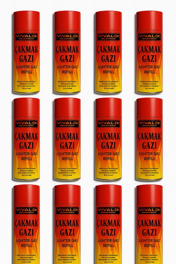Vivaldi Endüstriyel Yüksek Dolum 270ML 12'li Set Çakmak Gazı 12x270ml - 1