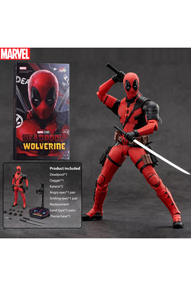 Deadpool New ZD Toys Deadpool & Wolverine Model 7in 1/10 Action Figures Wolverine Deadpool Model Mar - 1