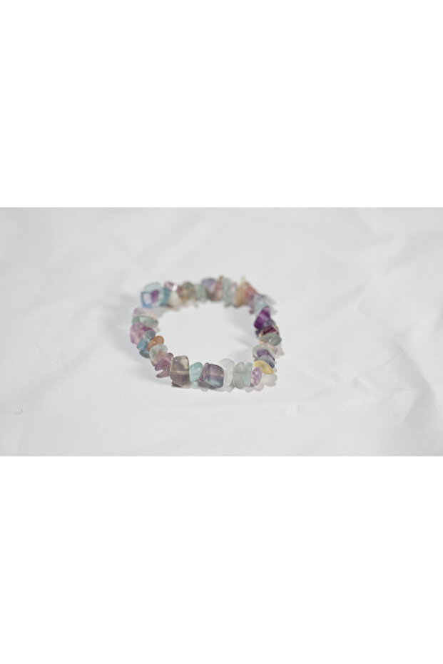 Zodiac Bracelet - Aquarius - Fluorite Natural Stone - (Sent with a Cloth Bag)