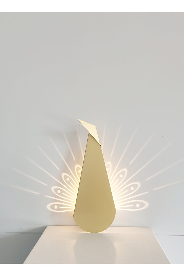 مصباح حائط فني بشاشة افتتاحية على شكل طاووس - 4