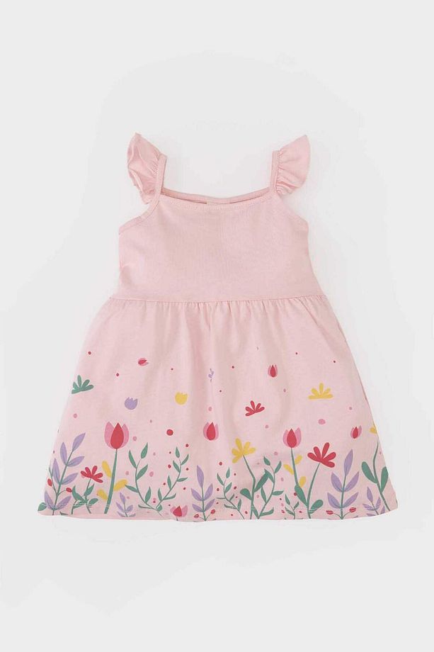 Kız Bebek Çiçekli Askılı Elbise C0285A525SM - 1
