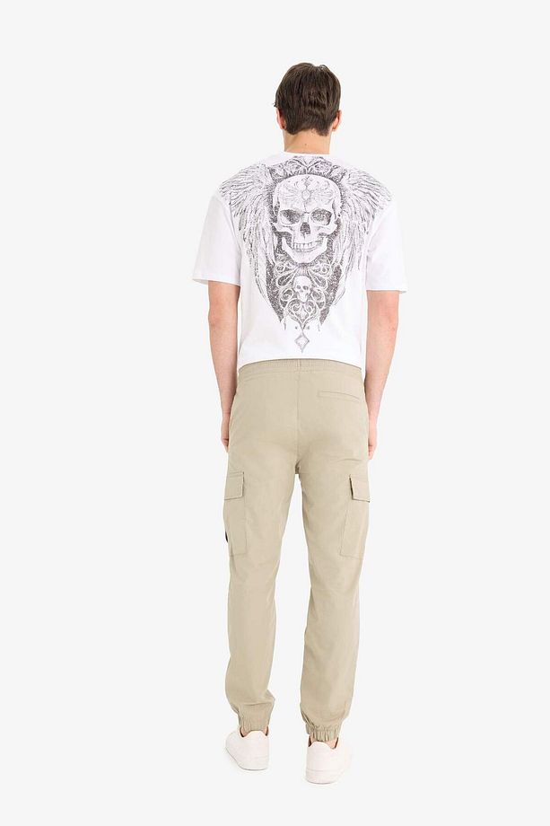 %100 Pamuk Regular Kargo Cepli Yazlık Jogger Paraşüt Pantolon E2181AX25SM - 8